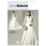 Butterick | B5731 | Misses' Lace-Overlay Dress with Train