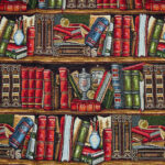 Library Bookshelf Tapestry Fabric – New World Tapestry Bookcase Novelty Upholstery (360 GSM / 140cm Wide)